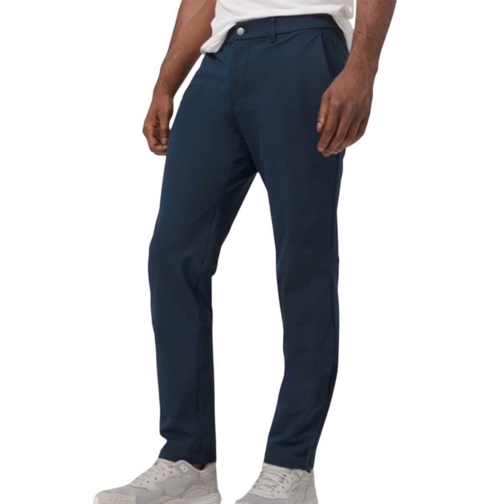 Lululemon Commission Pant Slim 32 Mens Navy Blue Technical Chino Trousers Career